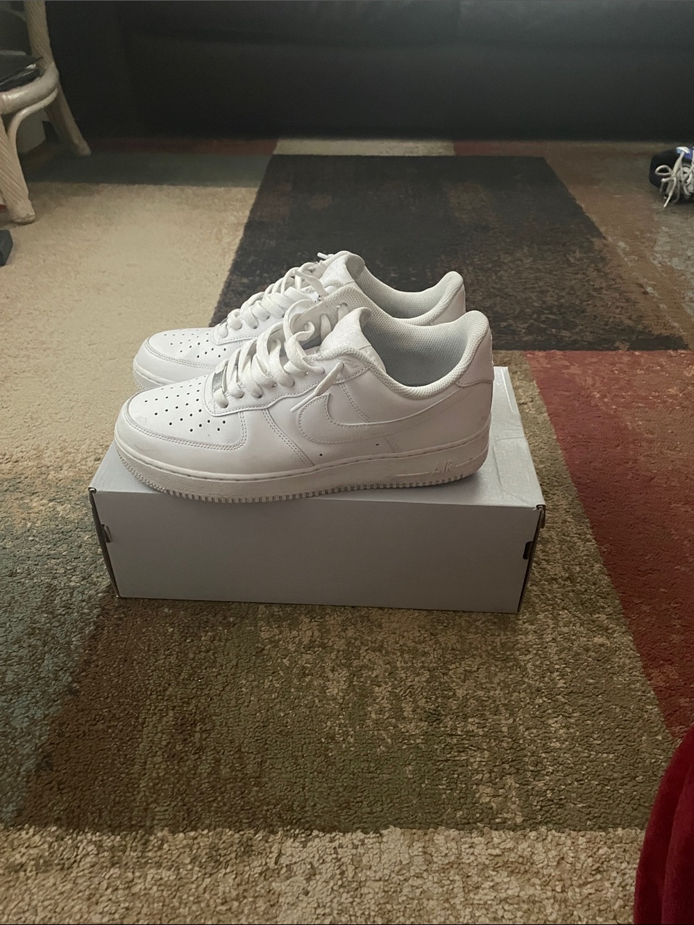 Classic White Leather Men's Low-Top Sneakers